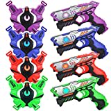 TINOTEEN Laser Tag Gun Set mit Westen, Infrarot Gun Set mit 4 Spielern