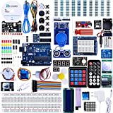 ELEGOO UNO R3 Ultimate Starter Kit, Kompatibel mit Arduino IDE Vollständigster Elektronik Projekt Baukasten mit deutschem Tutorial, UNO R3 Mikrocontroller Board und Zubehör (mehr als 200 Teile)