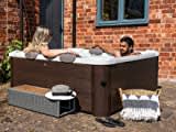 MSpa Whirlpool tragbar 2024 Tribeca | F-TR062W - NEU Modell | 6 Personen | kein Starkstrom |120 Luftdüsen - ganzjährige Nutzung | Holzoptik | App | UV-C + OZON Reinigung | 40°C | Outdoor Indoor Pool